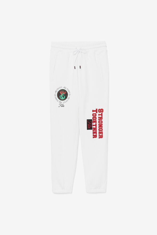 Fila Pants Rhys Jogger Mens White - India GWK-513802